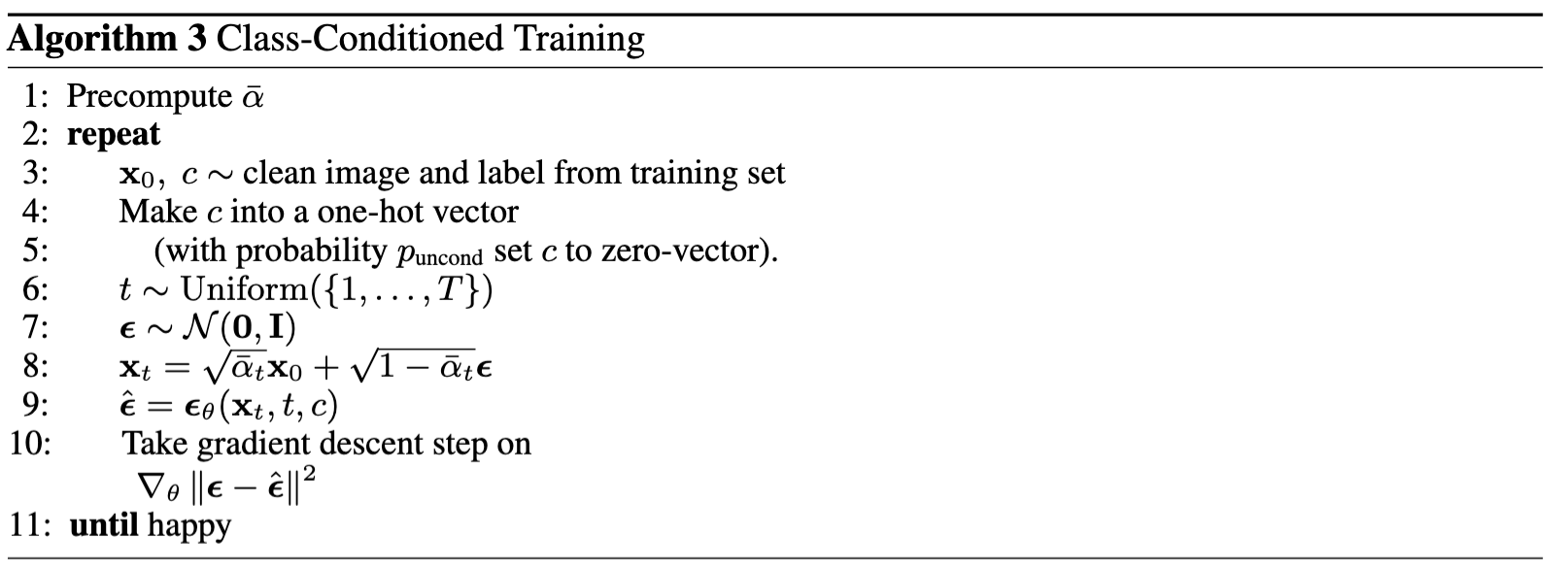 Class-Conditioned Training Algorithm